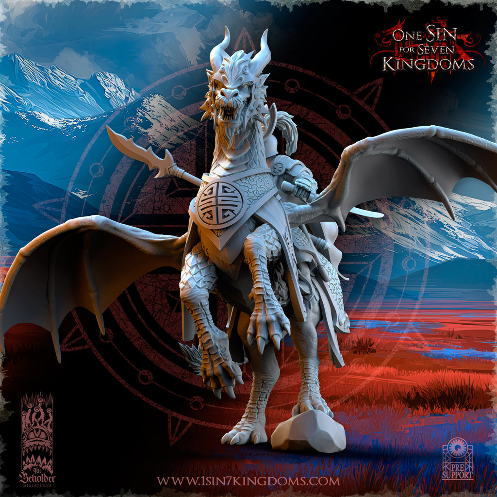 seigneur de guerre sur cheval dragon impérial