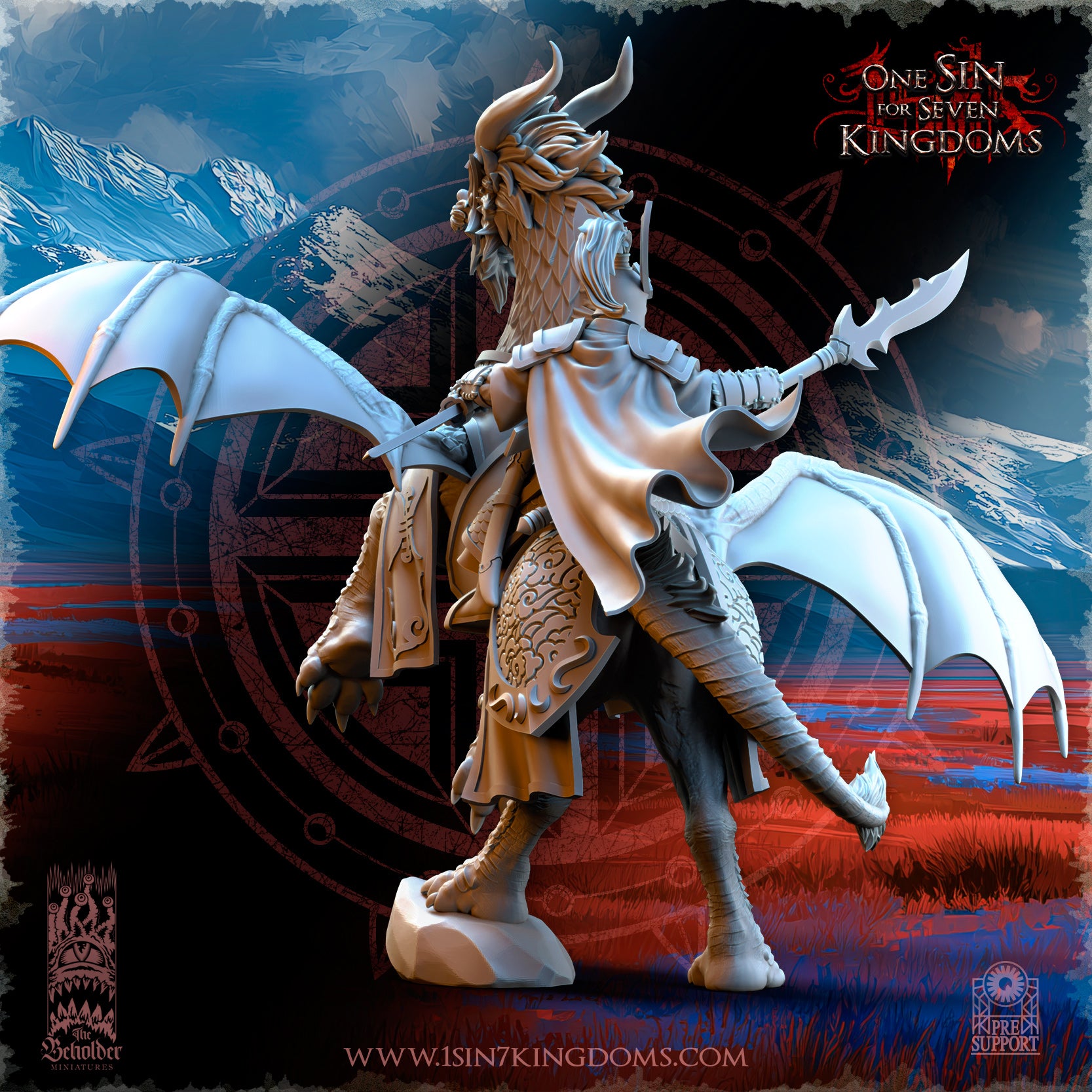 seigneur de guerre sur cheval dragon impérial