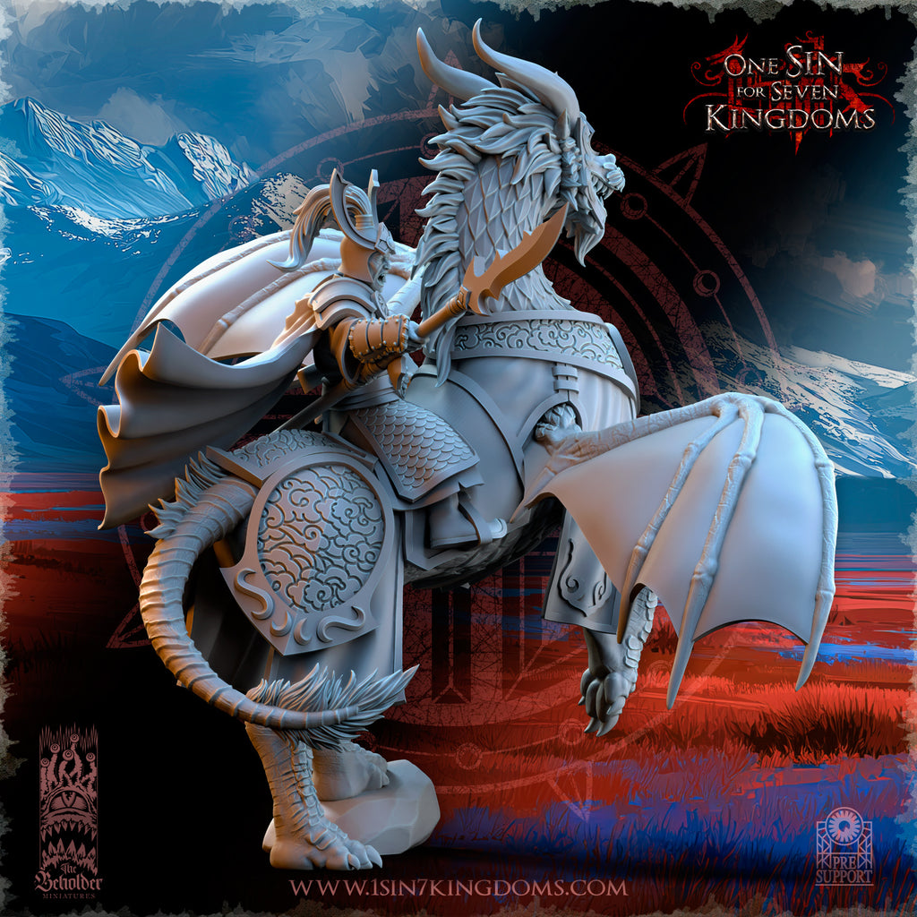 seigneur de guerre sur cheval dragon impérial