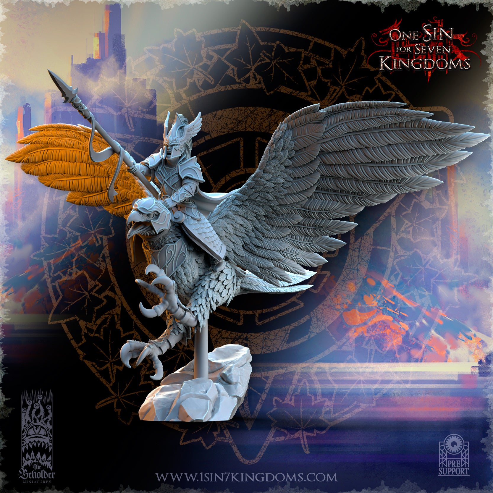 Glorindel héros des elfes d'Asur sur Grand aigle