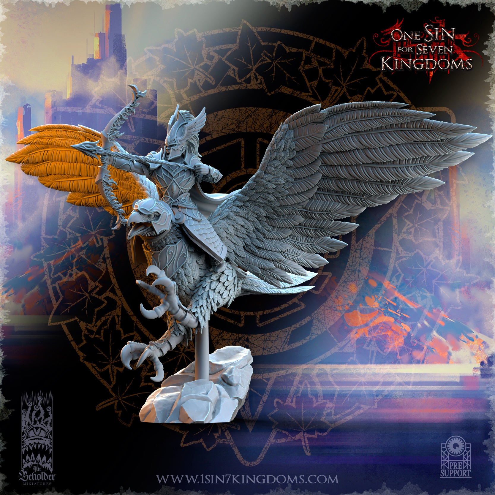 Glorindel héros des elfes d'Asur sur Grand aigle