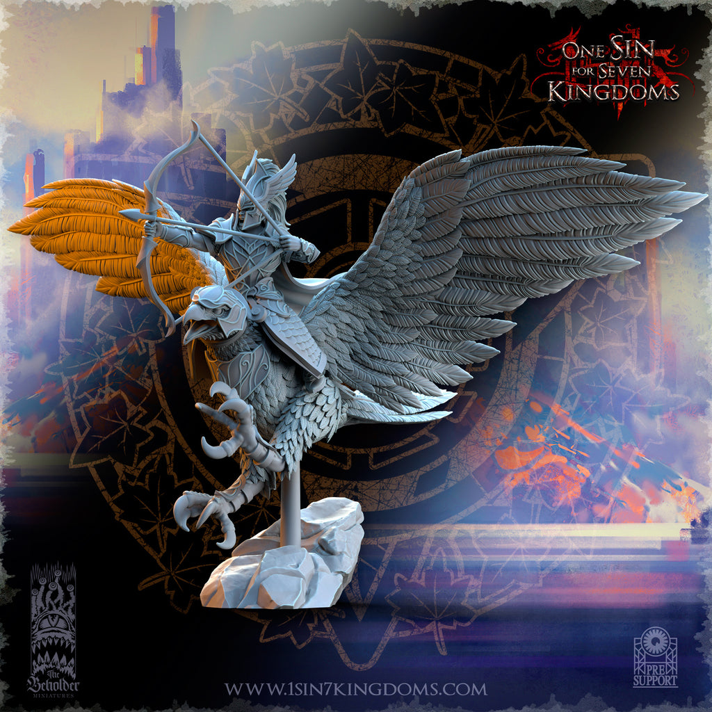 Glorindel héros des elfes d'Asur sur Grand aigle