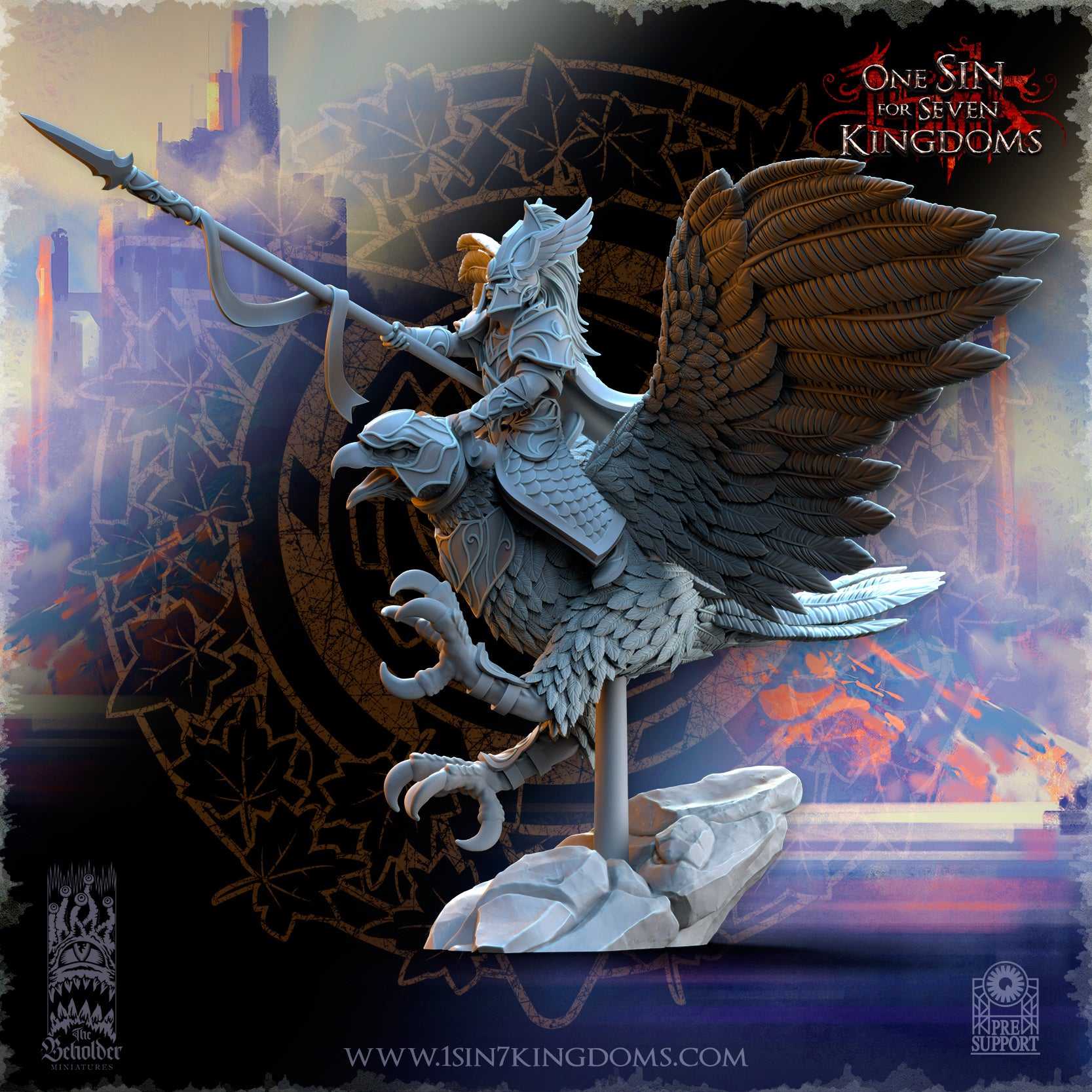 Glorindel héros des elfes d'Asur sur Grand aigle