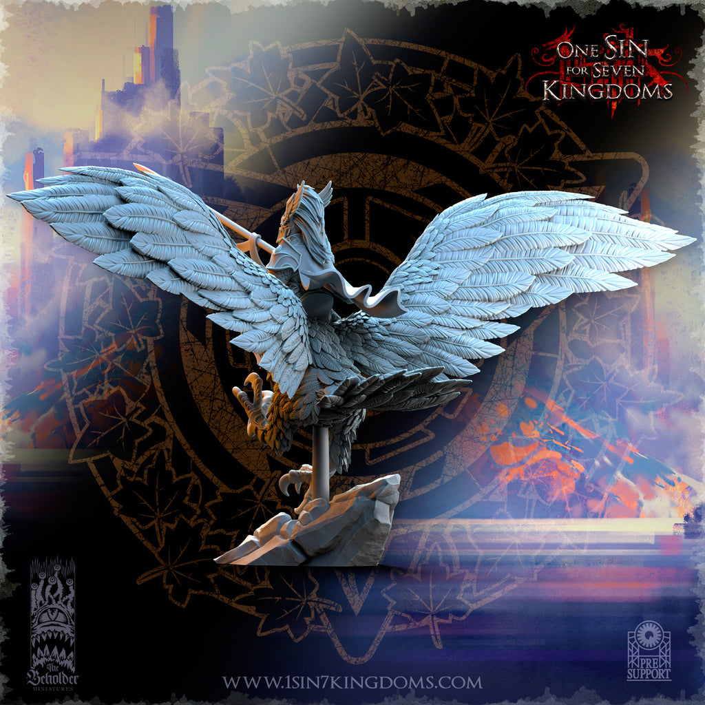 Glorindel héros des elfes d'Asur sur Grand aigle