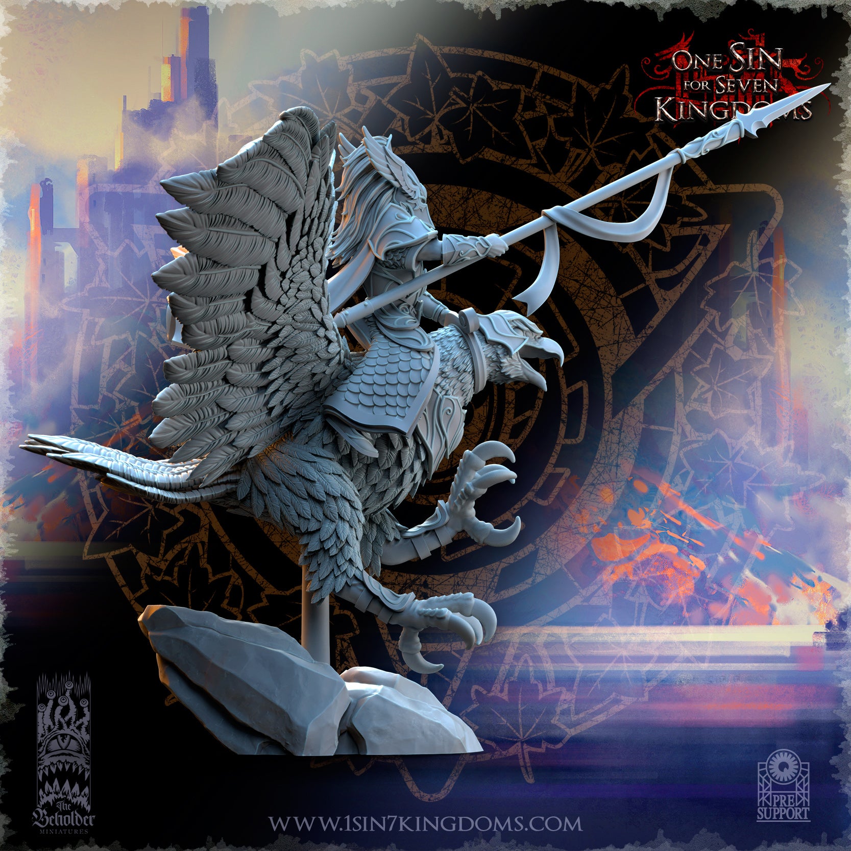 Glorindel héros des elfes d'Asur sur Grand aigle