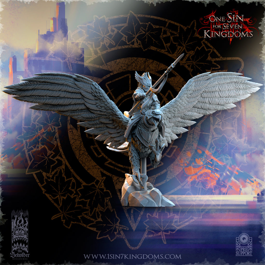 Glorindel héros des elfes d'Asur sur Grand aigle