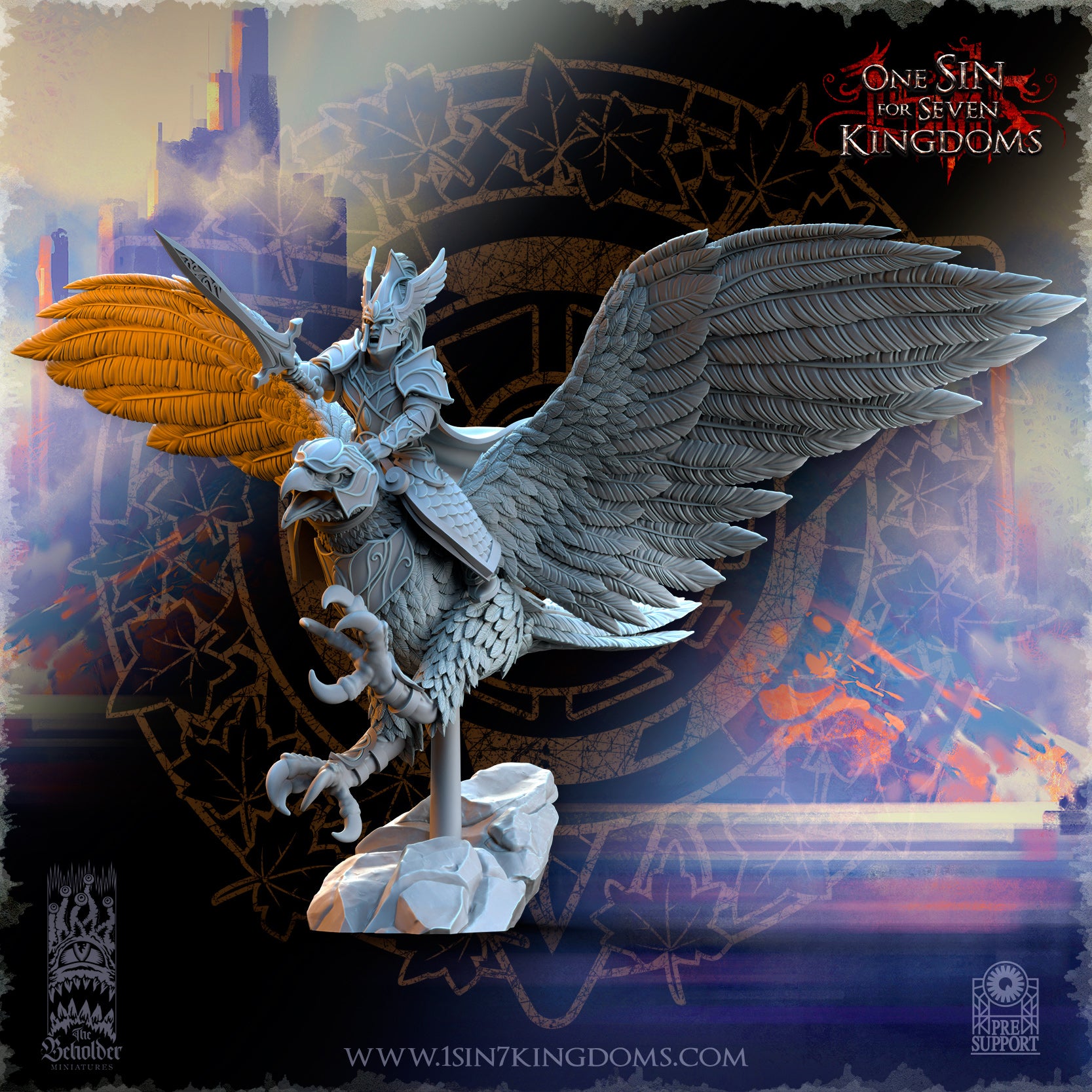 Glorindel héros des elfes d'Asur sur Grand aigle