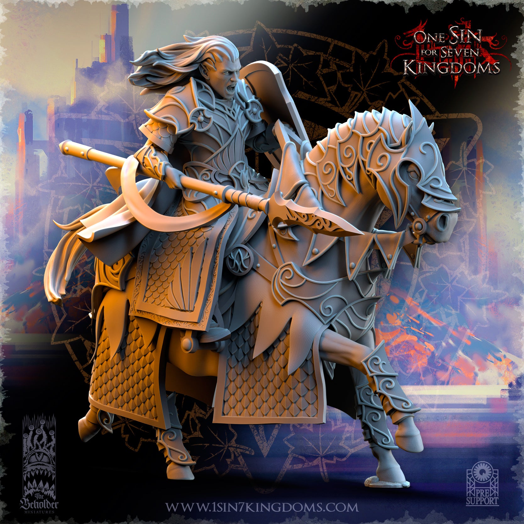 Polomhir, commandant des elfes d'Asur à cheval