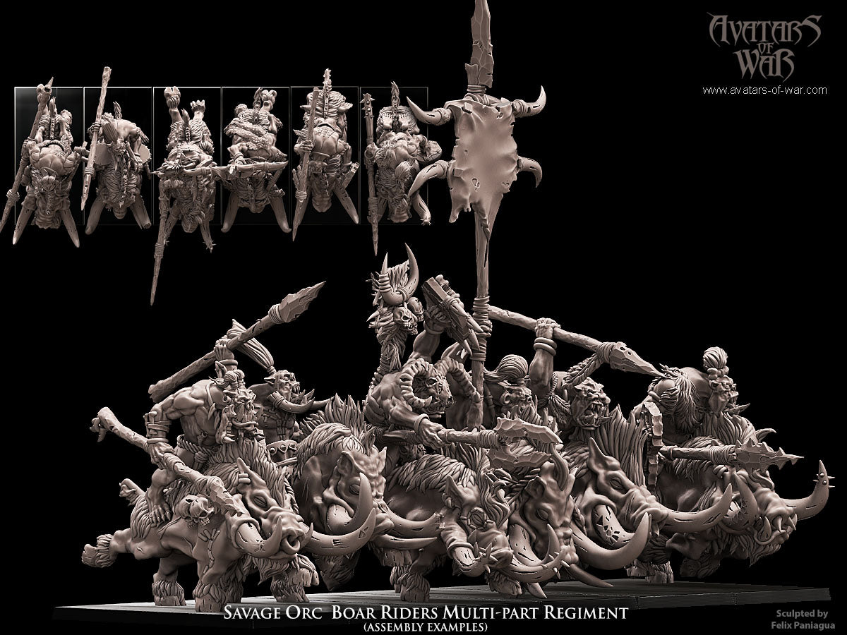 Régiment orque sauvage sur sanglier