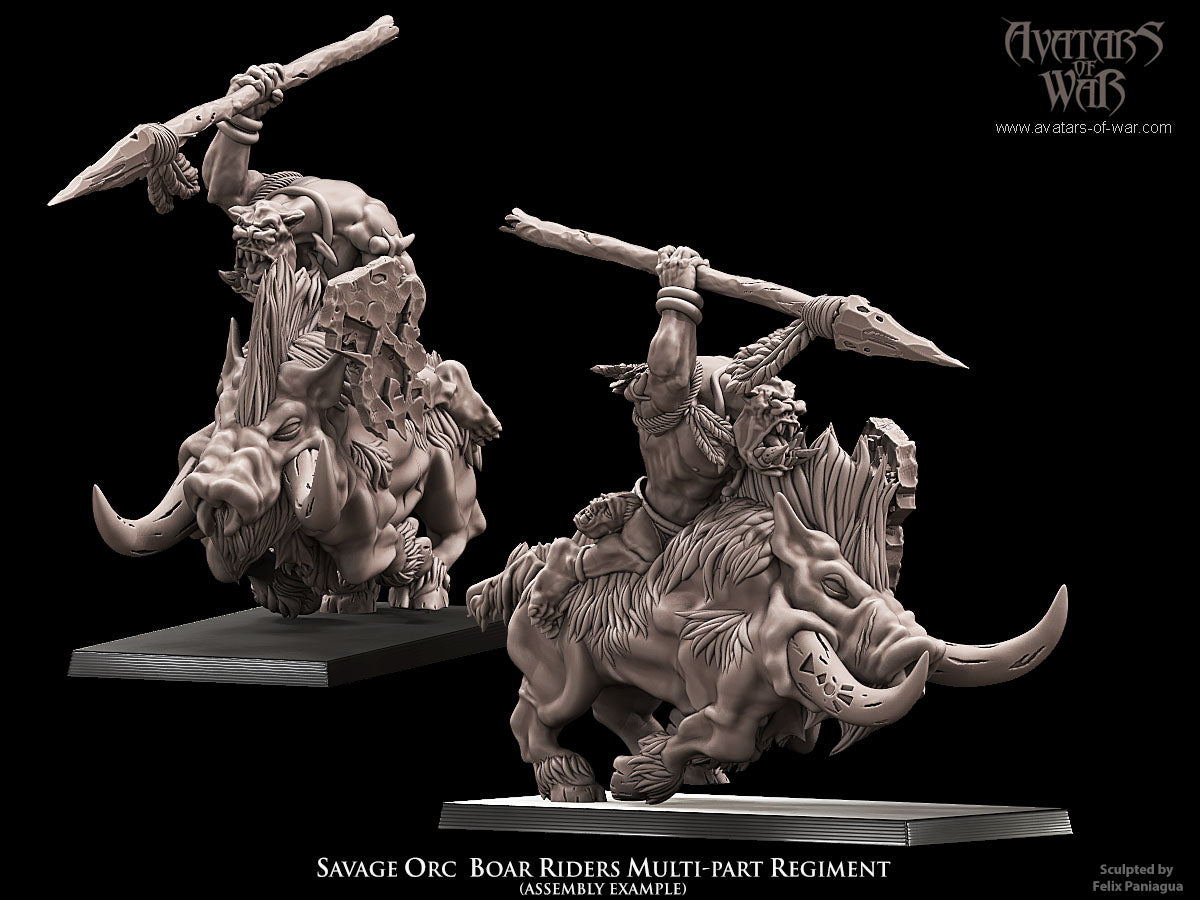 Régiment orque sauvage sur sanglier